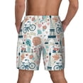thumbnail image 3 of Xecao Eiffel Tower for Men's Swimming Trunks Swim Trunks Quick Dry Swim Shorts with Mesh Lining Funny Swimwear Bathing Suits, 3 of 9
