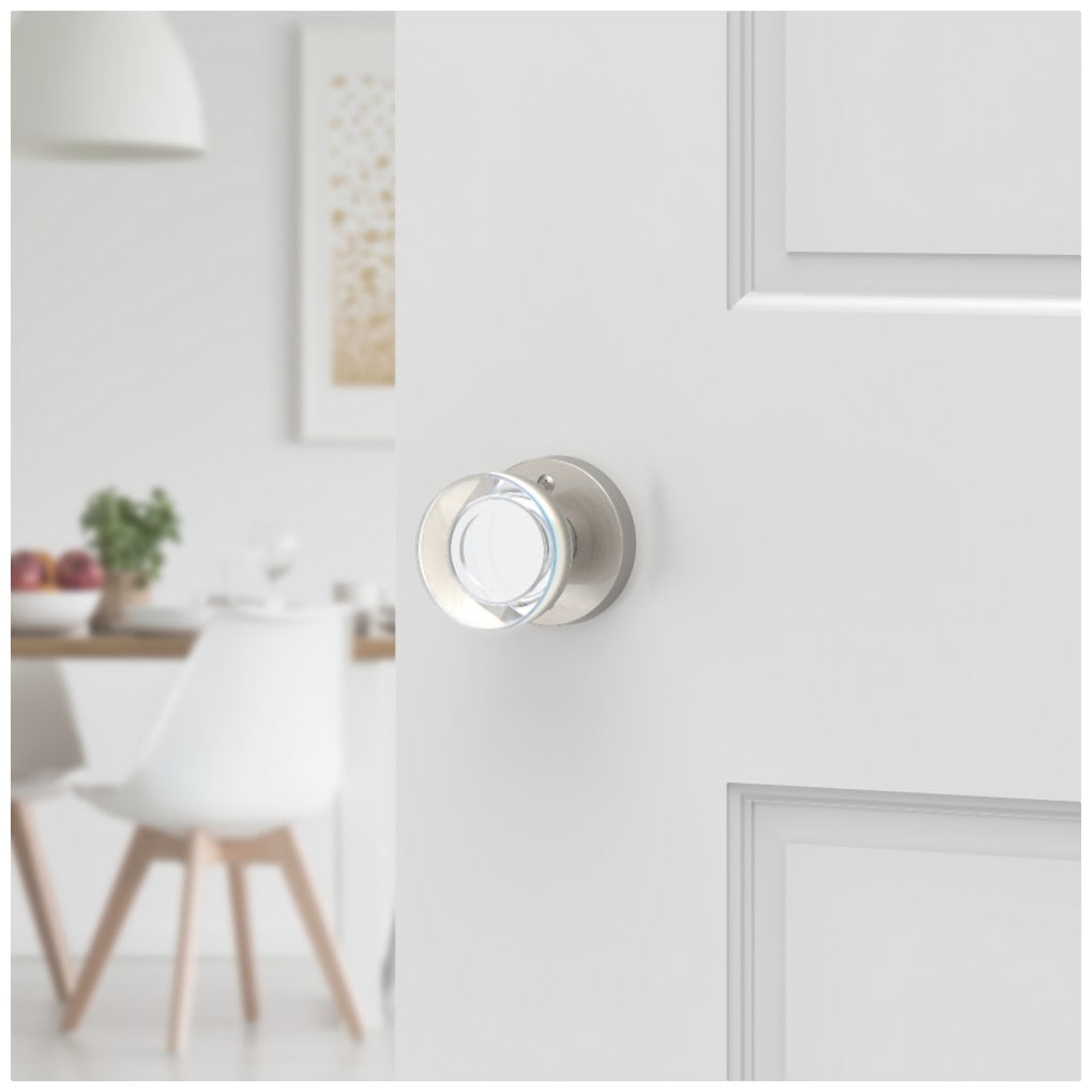 Baldwin PSCCYCRR044 Contemporary Crystal Passage Door Knob Set - Brass