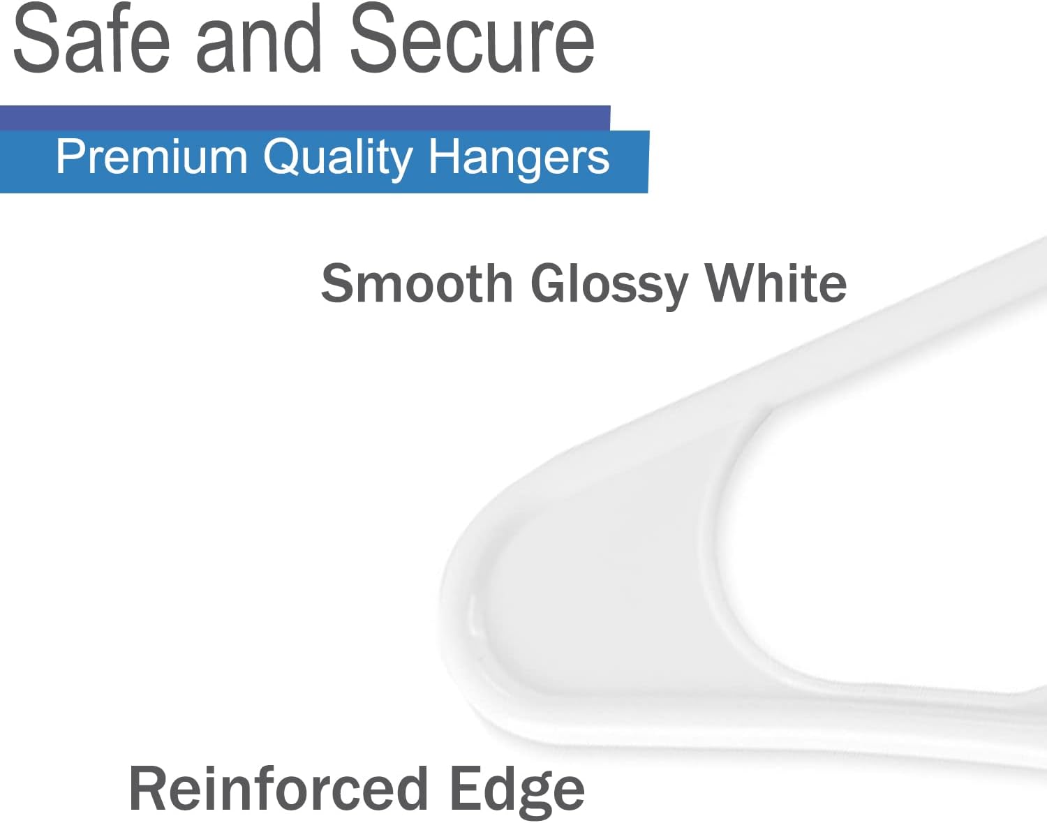 YaoLEO White Plastic Hangers 20 pcs, Non-Slip Heavy Duty Clothes Hanger, Smooth Finish to Protect Fabric, Lightweight, Ultra-Thin Hangers for Coats and Other Clothes