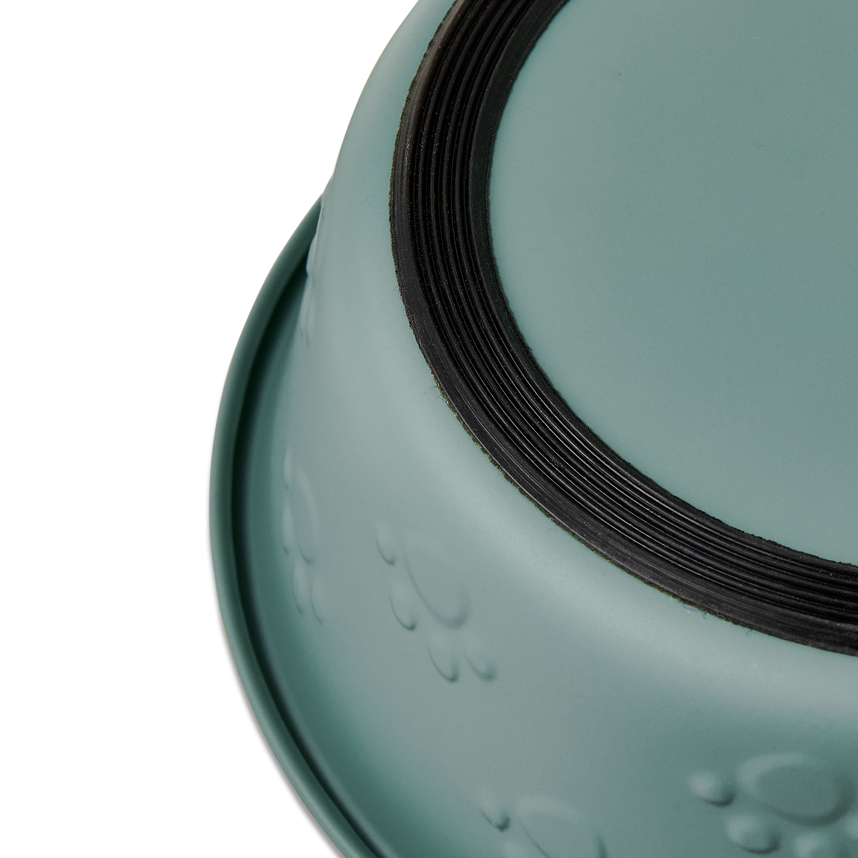 Vibrant Life Medium Stainless Steel Embossed Dog Bowl, Green Paws
