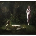 thumbnail image 2 of Julius Paulsen 21x20 Black Ornate Framed Double Matted Museum Art Print Titled: Adam and Eve (1887), 2 of 5