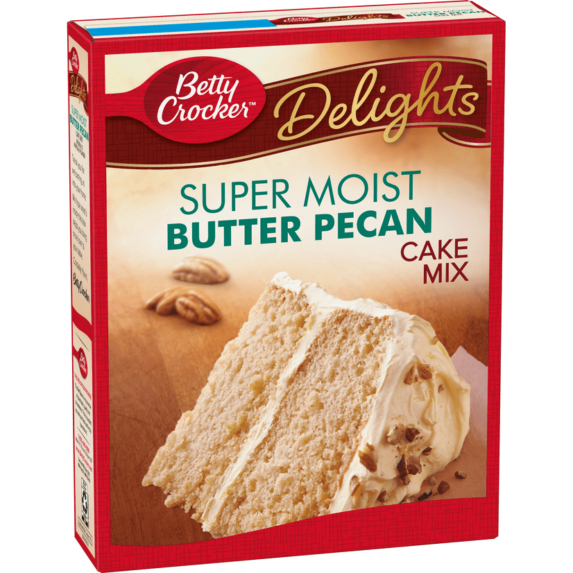 Betty Crocker Supermoist Cake, Butter Pecan, 15.25Ounce (Pack of 4