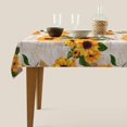 thumbnail image 3 of Sunflower Vintage Tablecloth Table Cover Washable Tabletop for Kitchen Dinning Decoration Rectangle 60x84inch, 3 of 6