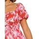thumbnail image 5 of VESTIDOS FLORALES CHIC PARA MUJERES CON CUELLO CUADRADO, CINTURA ALTA, ESPALDA FRUNCIDA Y DISEÑO EN CAPAS, TALLA S, ROSA, 5 of 6