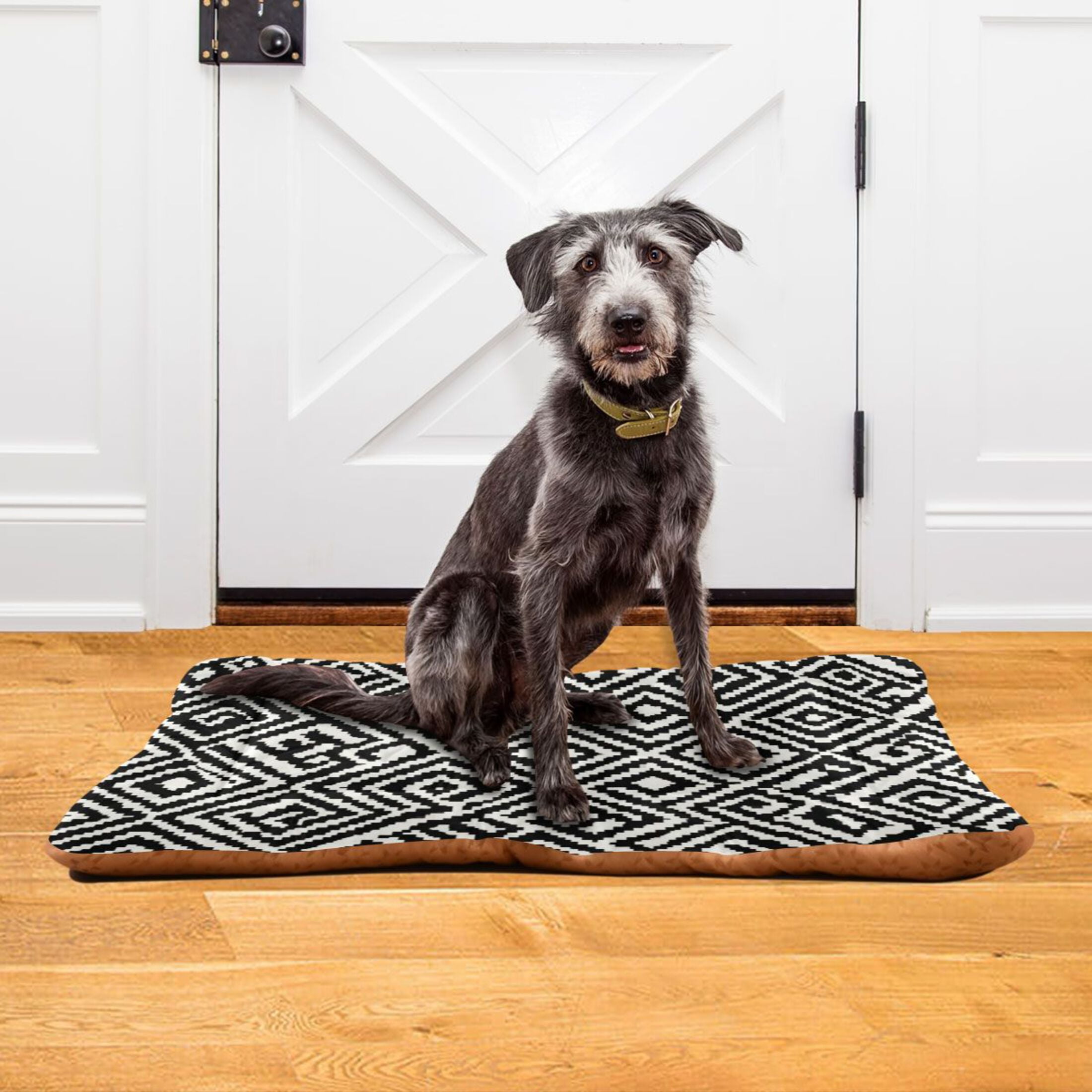 Cozy Mat Pet Bed Indoor Outdoor Warm Soft For Cat Dog Puppy(S/M) Black&white Pattern