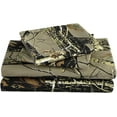 thumbnail image 5 of Chezmoi Collection Salem 4-Piece Forest Woods Camo Tree Sheet Set, Full, Natural, 5 of 5