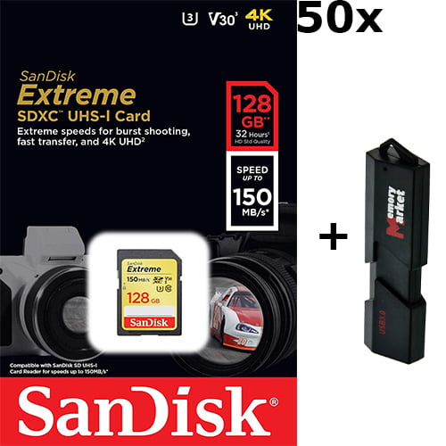 SanDisk Extreme 128GB SDXC 150MB/s UHS-I U3 4K UHD Videos ** 