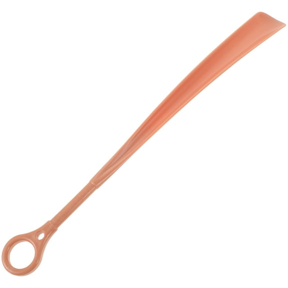 WHAMVOX Portable Plastic Shoe Horn with Long Handle for Elderly People Easy On Assistance Tool Pink