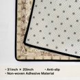 thumbnail image 3 of Washable Vintage Kitchen Mat 31"x20" Non Slip Soft Plush Low Profile Kitchen Rug, Distressed Medallion Oriental Style Sink Mat for Laundry Room Bedroom Office, 3 of 6