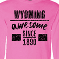 thumbnail image 4 of Inktastic Wyoming Awesome Since 1890 Long Sleeve T-Shirt, 4 of 5
