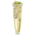 thumbnail image 3 of 1/2 Carat (cw) Natural Peridot Promise Heart Ring in 10K Yellow Gold with Diamonds, 3 of 4
