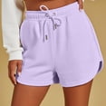 thumbnail image 4 of EazyTech Sweat Shorts Women High Elastic Waist Drawstring Athletic Lounge Short Summer Soft Running Joggers with Pockets, 4 of 8