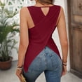 thumbnail image 6 of Byworldtasic Tank Tops for Women Flowy Sleeveless Top Open Back Criss Cross Tank Casual Summer Shirts, 6 of 8