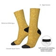 thumbnail image 4 of Picia Gold Shiny Print Athletic Socks for Men & Women – Cushioned Moisture-Wicking Crew Socks for Sports, Running, and Training, Soft & Breathable Size 5-11, 4 of 6