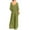 Green, variant on Casual Fashion Women's V-Neck Solid Color Half Sleeved Top And High Waist Wide Legs Slit Loose Pants Set Women Polyester Blouses Pants Sets