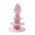 thumbnail image 3 of Voxware Money Holder Cake Table Centerpiece Desktop Decoration Double Layer Paper Structure Unique Function Suitable for Anniversary Gathering Pink, 3 of 8