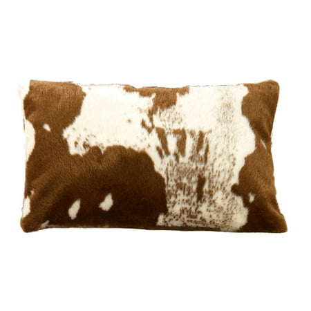 Fennco Styles Rustic Faux Fur Cow Hide 14 X 22 Inch Decorative