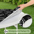 thumbnail image 5 of Lovely Floral Bohemian Table Cover, Elastic Edging for Secure Fit on 56 Inch Round Tables, 5 of 7