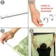 thumbnail image 4 of Carbon Steel Adjustable Rod Tension Home Bathroom Curtain Extensible Rod Hanger, 4 of 8