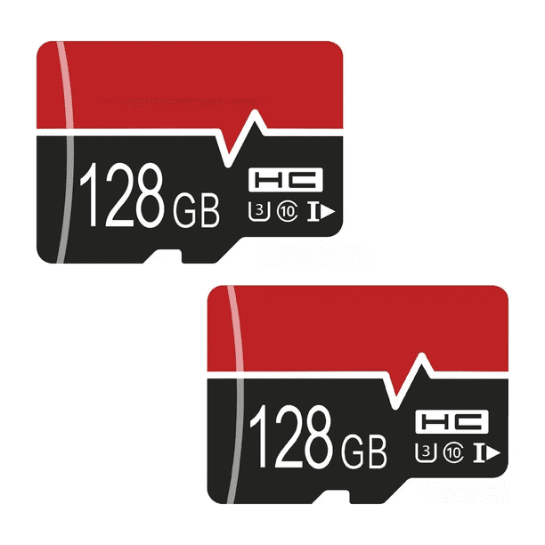 Tarjeta de Memoria MicroSD 128GB Alta Velocidad 90MB/s para Celular y Cámara 2 Pcs Eo Safe Imports Negro