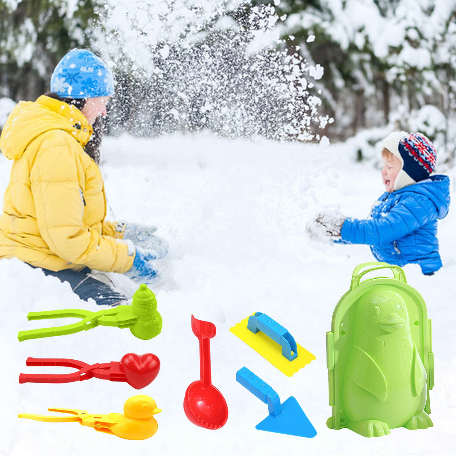 Winter Snow Sand Mold Animal Shaped Snowball Maker Clip Kids Outdoor Toys Tool