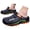 Black, variant on Men's Slip on Platform Clogs Wide Width Hollow Out Closed Toe Sandals Breathable Non Slip Garden Work Shoes Black Size 8.5