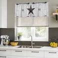 thumbnail image 4 of Texas Star Retro Curtain Valances for Windows, Kitchen Valance Window Treatments Panel 2 Pack, Vintage Brown Wooden Rod Pocket Short Curtains for Bathroom Bedroom 60 x 18 Inch, 4 of 8