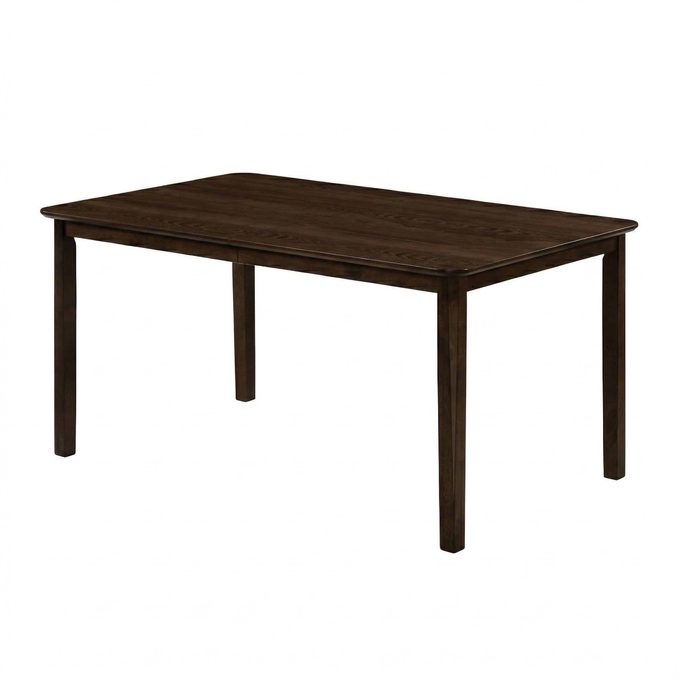 Home Design Vinita Rectangular Dining Table with Rounded Corners, Brown