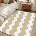 thumbnail image 4 of Light Brown Area Rugs 4x6 ft Sea Wave Ripple Stripe Washable Rug Non Slip Indoor Carpet Absorbent Floor Mat for Living Room Bedroom Dining Room, 4 of 9