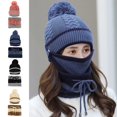 thumbnail image 3 of Women Ladies Winter Woolen Hat Protection Thermal Ear Warmer Snood Scarf Cap US, 3 of 10