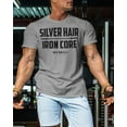 thumbnail image 3 of Gymish Silver Hair Iron Core Workout Shirts for Men – Mens Gym Shirt, Gym TShirts for Men, Gym Clothes for Men, Men's Workout Shirts, Motivational Gym Wear, Athletic Gym T-Shirt, 3 of 5