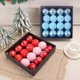thumbnail image 2 of Surtidos juegos de adornos navideños, 16 bolas navideñas irrompibles, 2,36 pulgadas, diseño retro con grietas, árbol de Navidad, 2 of 5