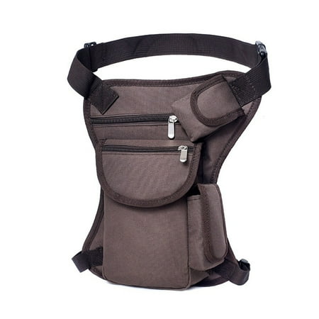 Leg Pouch Holds (Multi-functional Canvas Waist Bag Men Sport Fanny Pack Travel Outdoor Hiking Cycling Riding Leg Bag Thigh)