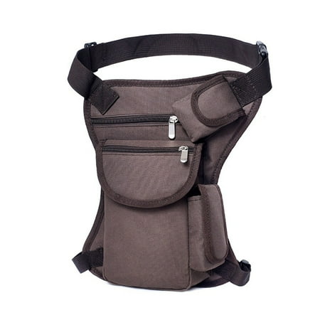 Multi-functional Canvas Waist Bag Men Sport Fanny Pack Travel Outdoor Hiking Cycling Riding Leg Bag Thigh