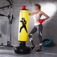 thumbnail image 3 of SPRING PARK 1.6m Fitness Punching Bag, Heavy Punching Bag Kick Training Inflatable Tower Bag Freestanding Tumbler Column Sandbag Children Fitness Sport Play Adults De-Stress Boxing Target Bag, 3 of 6