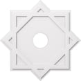 thumbnail image 1 of Ekena Millwork CMP32AL-06000 32 in. OD x 6 in. ID Square Axel Architectural Grade PVC Contemporary Ceiling Medallion, 1 of 1