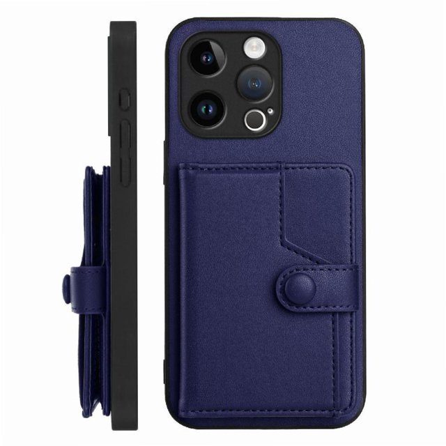 FOXDOCK Étui pour iPhone 13 pro avec Porte-Cartes à Blocage RFID - Design Élégant à Fermeture à Bouton