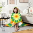 thumbnail image 4 of Wearable Blanket,Colorful Rainbow Tie Dye Spiral Pattern Hooded Wearable Flannel Blanket for Adults & Teens,Winter Poncho Shawl Wrap Cape Cozy Anti-Pill,50"x60", 4 of 5