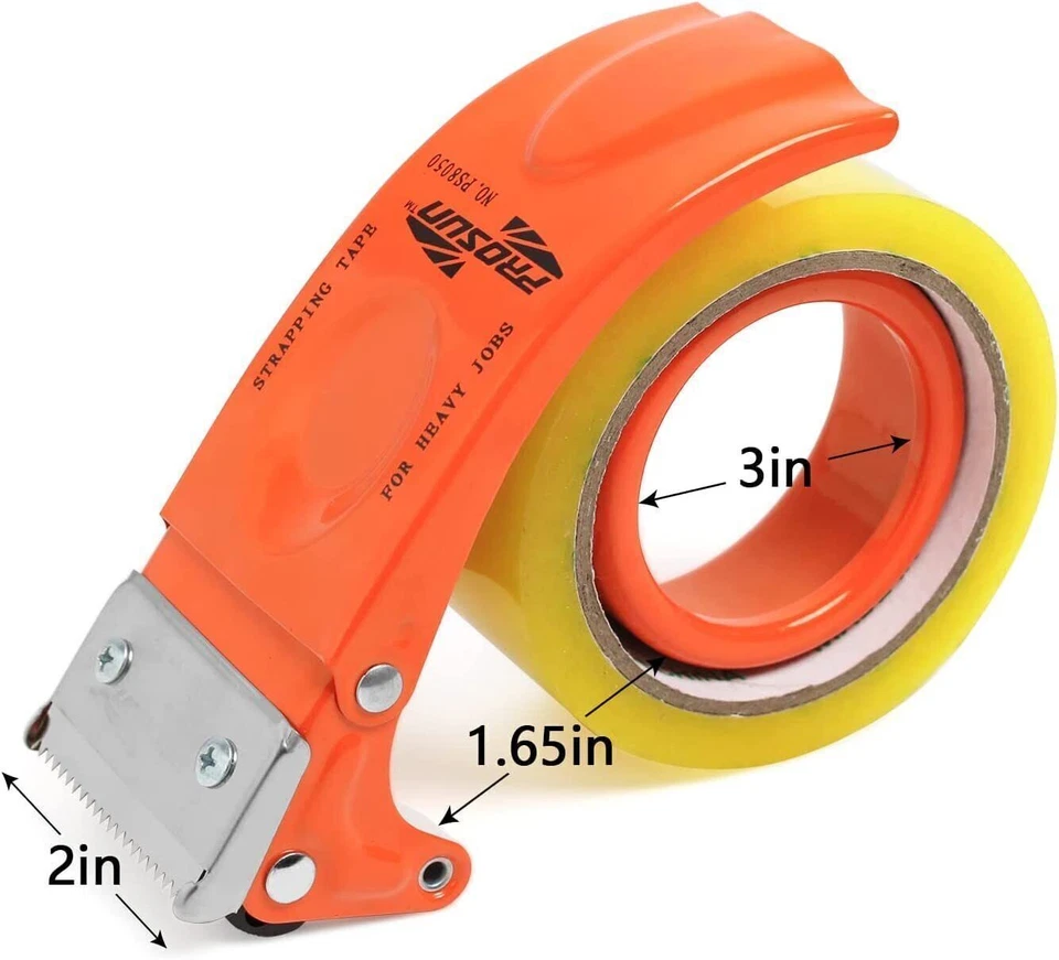 CIRCLE- 2 Pack Metal Packing Tape Dispenser Gun:2-Inch Wide Tape Dispenser / 3-Inch Inne