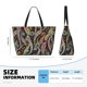 thumbnail image 4 of Fotbe Watercolor Romantic Paisley Bolsa de Viaje para Playa - Resistente al Agua, Bolsa Tote de Gran Capacidad y Ligera con 7 Bolsillos para Mujeres y Hombres, 4 of 7