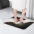thumbnail image 4 of Black White Gold Marble Pattern Flannel Non Slip Door Rugs,Washable Door Mats Indoor,Decorative Door Mats,Dirt-Resistant and Absorbent Doormat for Entrance,Bedroom,Kitchen,Bathroom,31.5"x17", 4 of 4
