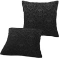 thumbnail image 3 of Gothic Black Skull 2 Pack Throw Pillow Covers Square Sofa Cushion Cover Home Living Room Bedroom Bed Case Office Waist Protection Car Lumbar Cover, 18x18 Inch, 3 of 8
