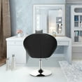 thumbnail image 4 of Costway Fauteuil d'Appoint Moderne Pivotant Rond à Dossier Capitonné Réglable 1 Pce en Cuir PU Noir Neuf, 4 of 9