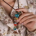 thumbnail image 5 of DESIGNICE Vintage Bohemian Colorful Ceramic Bead Antique Flower Y Necklace,Boho Hippie Statement Jewelry Gift for Women, 5 of 7