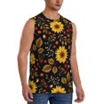thumbnail image 2 of JUNZAN Fall Sunflowers Leaves Men's Sleeveless T Shirts,Sleeveless Muscle Shirts,Sizes S-3XL, 2 of 8