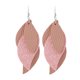 thumbnail image 3 of WEUVEB 1Par Pendientes Colgantes De Cuero Rosa Para Mujer Accesorio Chic Para Ocasiones Especiales, 3 of 8