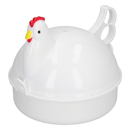 

YLSHRF Egg Cooker Egg Cooker 4 Eggs Chicken‑Shaped Heat Resistant Microwave Eggs Boiler for Home Kitchen Microwave Egg Cooker
