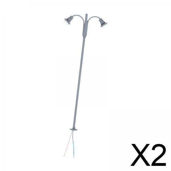 2x1:87 Modelo De Farola En Miniatura Micro Paisaje Accesorios De Jardín De Hadas Gris