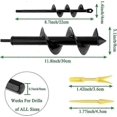 thumbnail image 2 of Auger Bit Garden Drill 80 40 Garden Auger Garden Tool Spiral Garden Drill Bit Planting Tool for Making Hole Planting Seedlings and Bulbs (80+ 40 mm), 2 of 5
