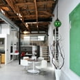 thumbnail image 6 of FSLiving Green Swag Lamp Portable Rustic Industrial Pendant Light with 15ft Plug-in UL Dimmable Black Cord Iron Chain Socket Cylinder Honeycomb Shades Globe Glass Lampshade,Customizable - 1 Light, 6 of 9
